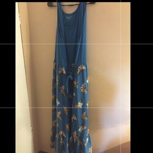 Dynamic blue floral dress